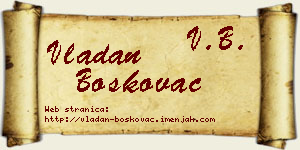 Vladan Boškovac vizit kartica